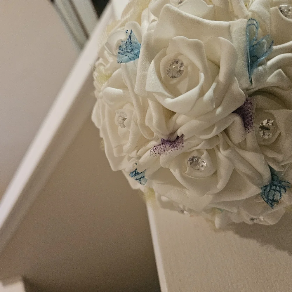 Rainbow artificial flower bouquet